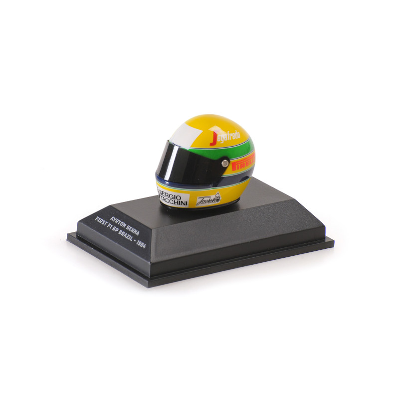 1:8 Minichamps Casco Ayrton Senna First F1 GP Brazil 1984