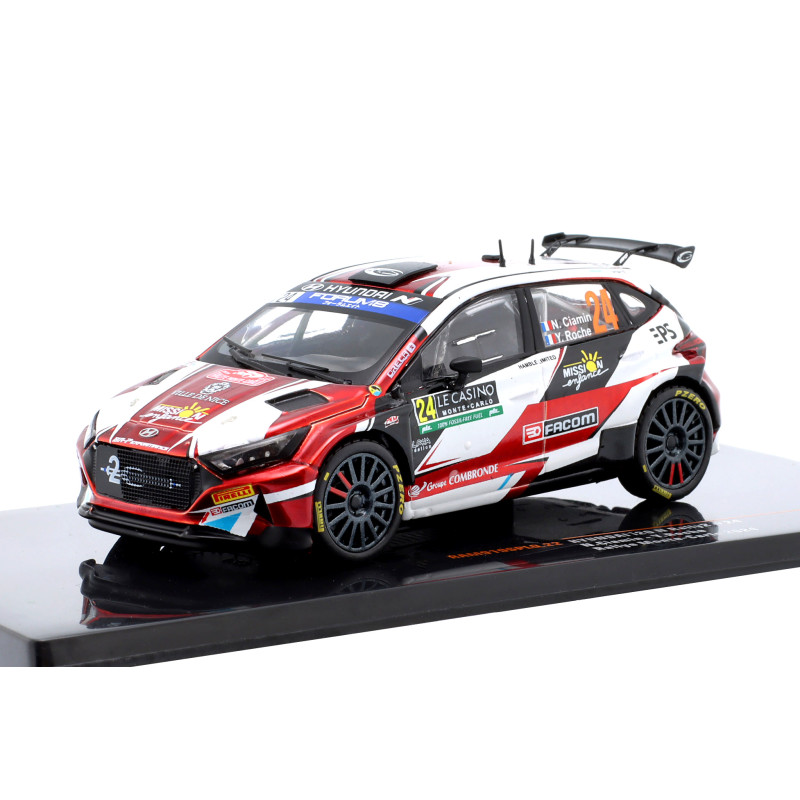 1:43 Ixo Model Hyundai i20 Rally 2 N24 Rally Monte Carlo 2024CIAMIN ROCHE