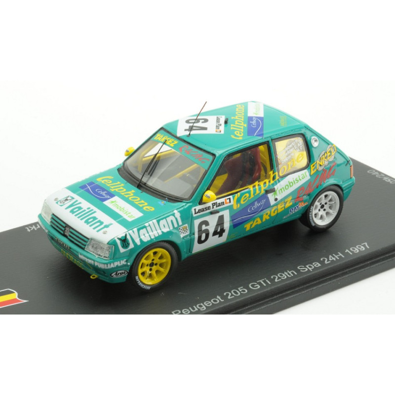 1:43 Spark Peugeot 205 GTI N64 24H SPA 1997 E.schwilden j.m.delporte p.van DE BER