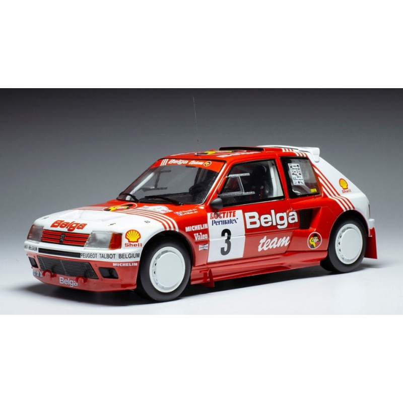 1:18 Ixo Model Peugeot 205 T16 N3 Rally Ypres 1985 Darniche/mahe