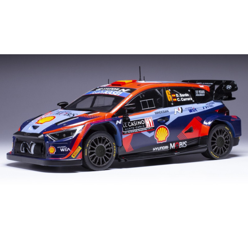 1:18 Ixo Model Huyndai i20 N N6 WRC1 Rally Monte Carlo 2023 Sordo/carrera