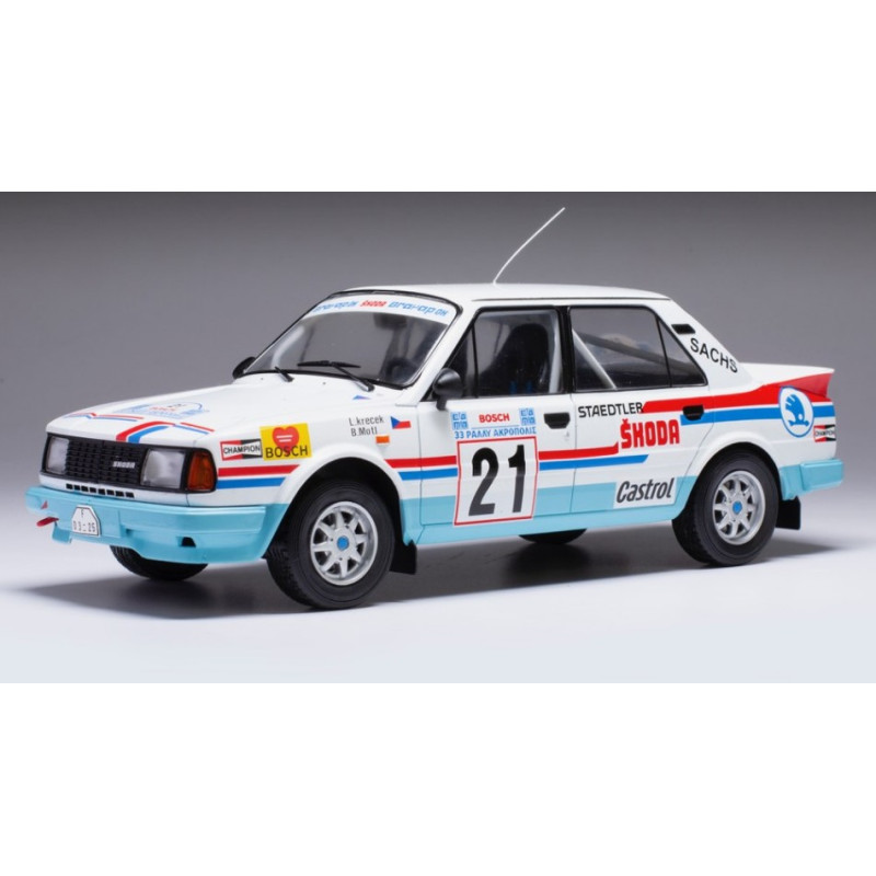 1:18 Ixo Model Skoda 130 LR N21 Rally Acropolis 1986 KRECEK/MOTL