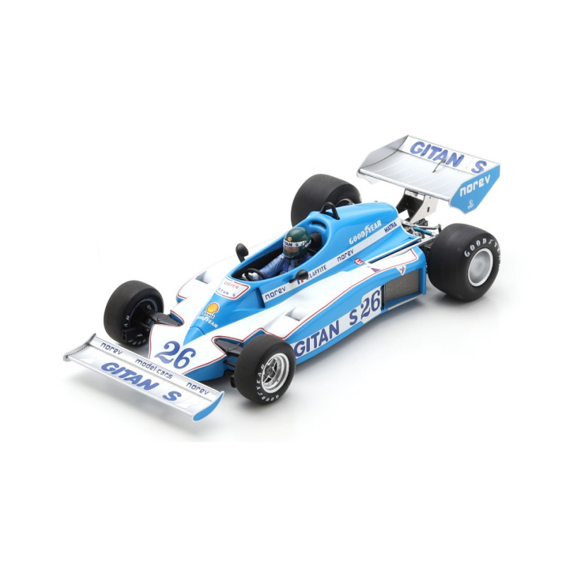 1:18 Spark Ligier JS7 Jacques Laffite 1977 N26 Winner Sweden GP