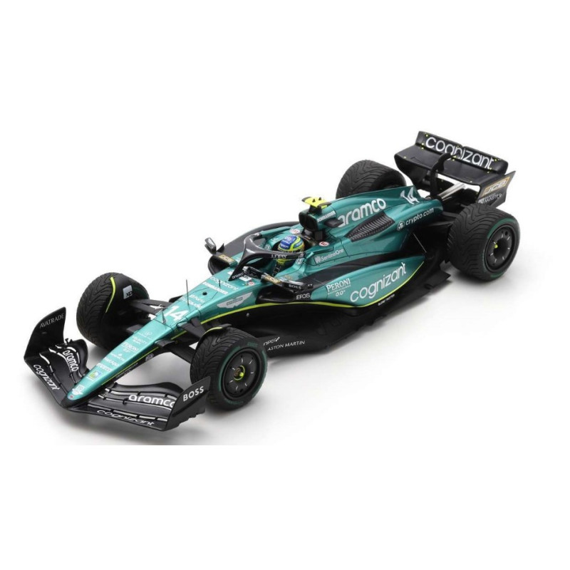 1:18 Spark Aston Martin AMR23 N14 2nd Monaco GP 2023 Fernando Alonso