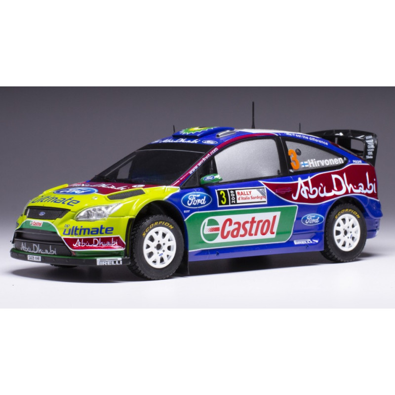 1:24 Ixo Model Ford Focus RS WRC N3 Rally Sardinien 2009 Hirvonen/lehtinen