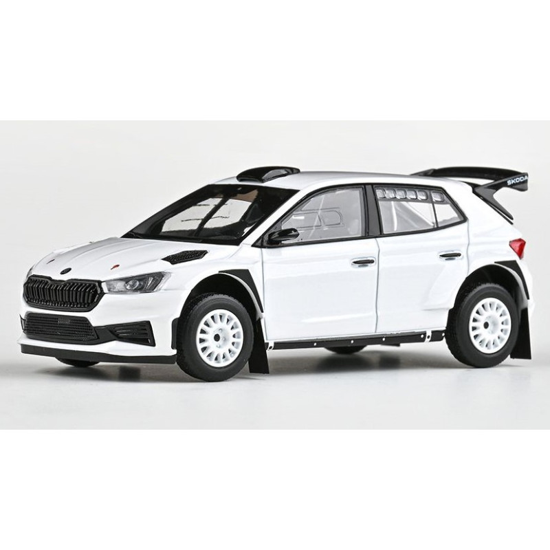 1:43 Abrex Skoda Fabia IV RS Rally 2 Base 2022 Bianco DA Terra