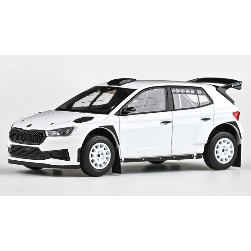 1:43 Abrex Skoda Fabia IV RS Rally 2 Base 2022 Bianco DA Terra