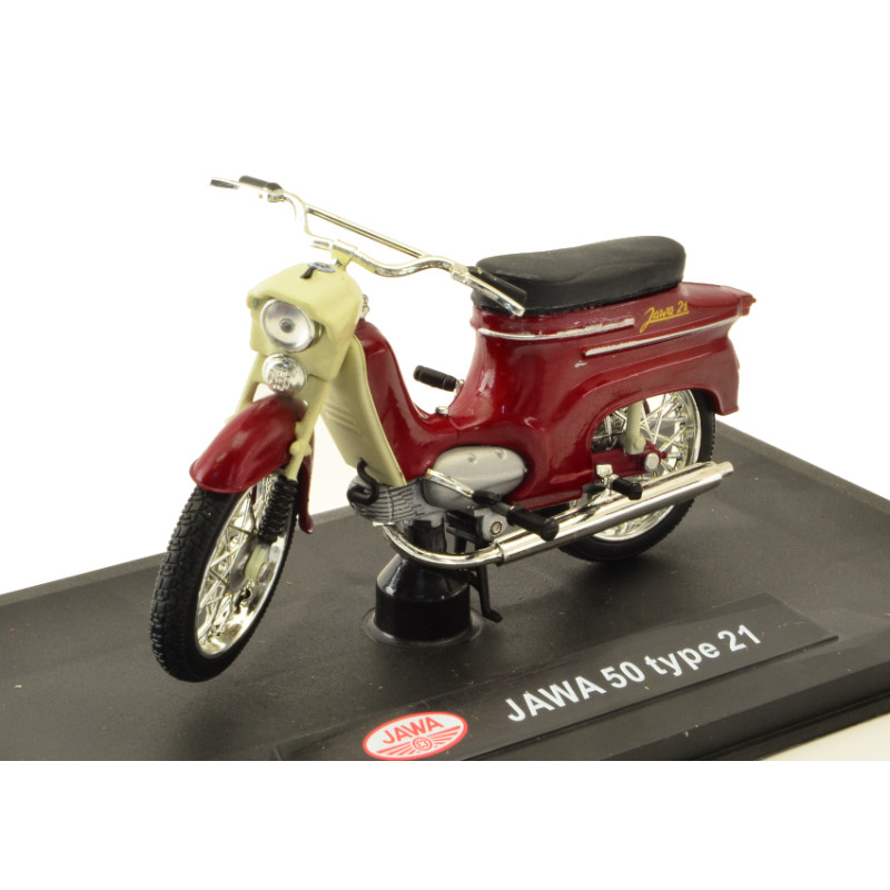 1:18 Abrex Moto Jawa Pionyr TYP 21 1967 Tmave Cervena