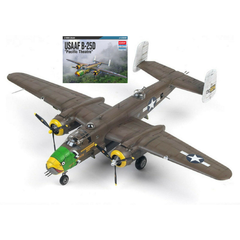 1:48 Academy Usaaf B 25D Pacific Theatre KIT