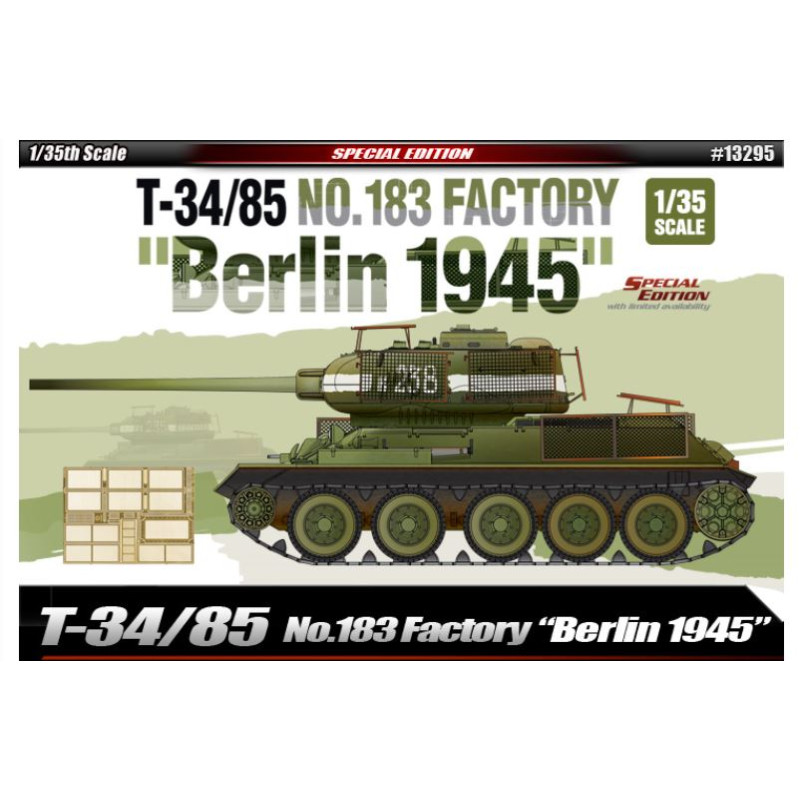 1:35 Academy T34/85 N183 Factory Berlin 1945 KIT