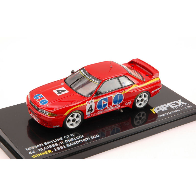 1:43 Apex Replicas Nissan Skyline Gt r N4 Winner Sandown 500 1991