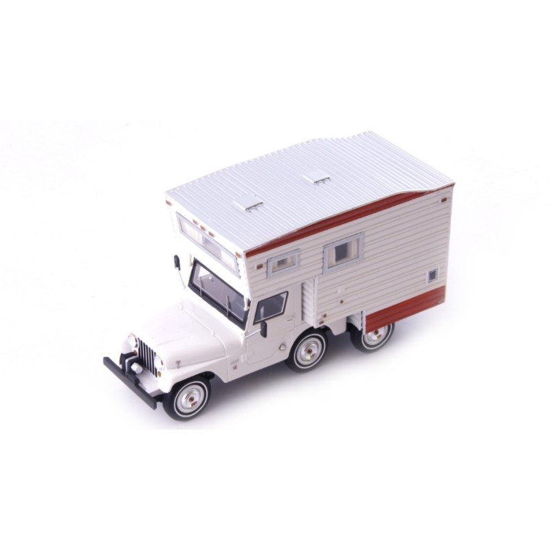 1:43 Autocult Jeep CJ5 Universal Camper 1969 Bianco