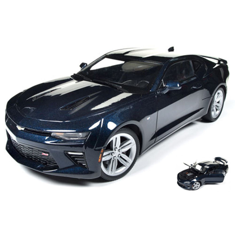 1:18 Auto World Chevy Camaro SS 2016 Blu Scuro Metallizzato 50th Anniversary