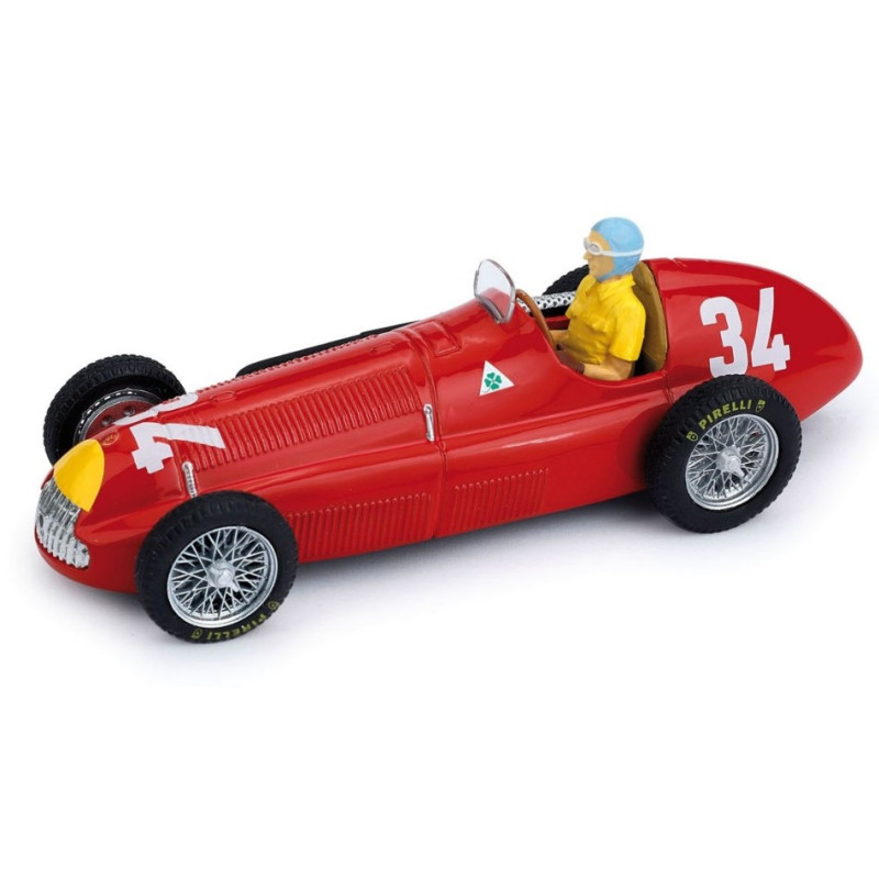 1:43 Brumm Alfa Romeo Juan Manuel Fangio 1950 N34 Winner Monaco GP C/pilota