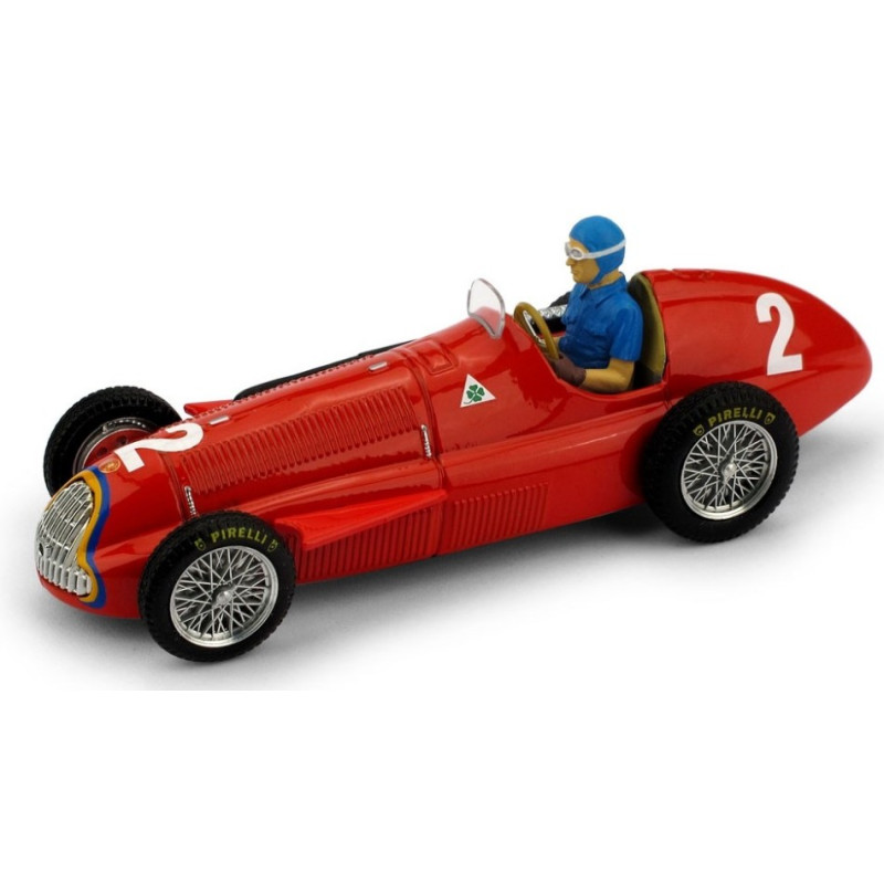 1:43 Brumm Alfa Romeo 158 J.manuel Fangio 1951 N2 Belgium GP World Champion