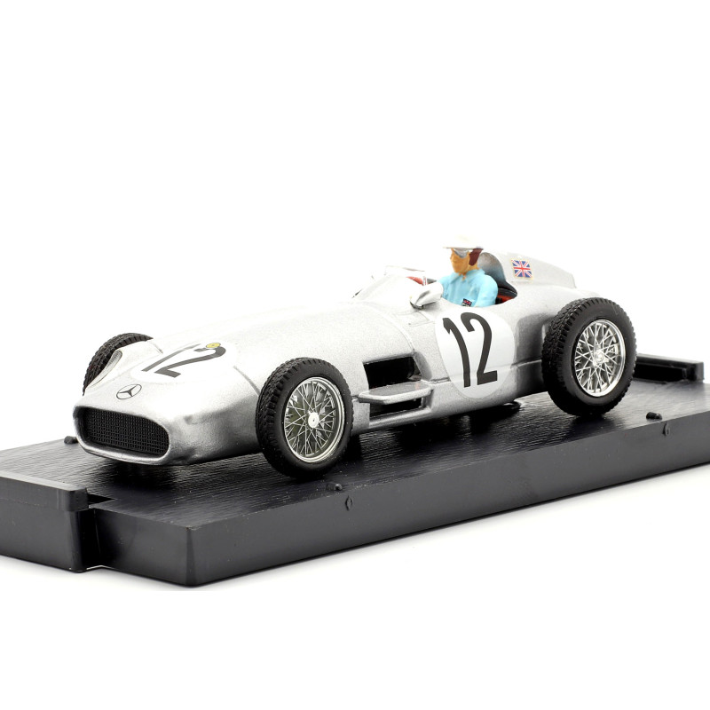 1:43 Brumm Mercedes W196 Winner Gr.britain GP 1955 Stirling Moss W/pilote