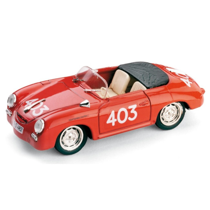 1:43 Brumm Porsche 356 N403 27th (3rd Class) MM 1957 H.v.sauchen G.bialas