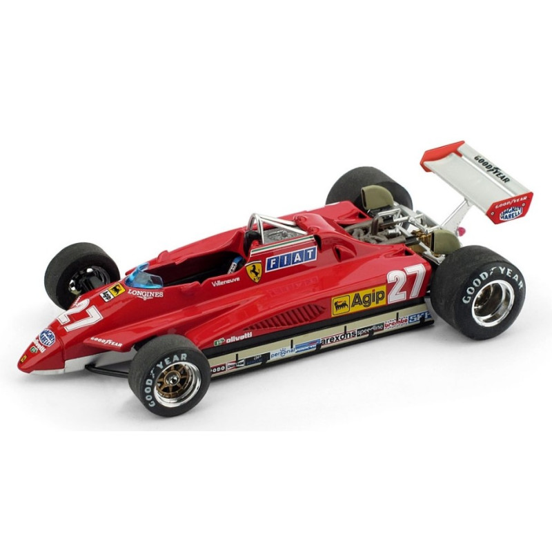 1:43 Brumm Ferrari 126 C2 Gilles Villeneuve 1982 N27 2nd S.marino GP