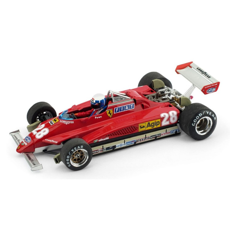 1:43 Brumm Ferrari 126 C2 D.pironi 1982 Winner SAN Marino GP N28 W/pilote