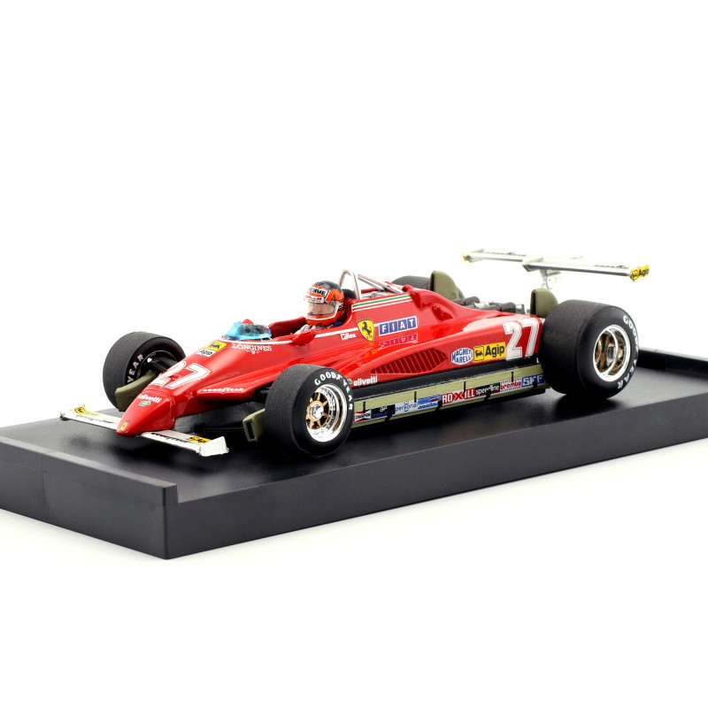 1:43 Brumm Ferrari 126 C 2 G.villeneuve 1982 N27 Long Beach GP W/pilote