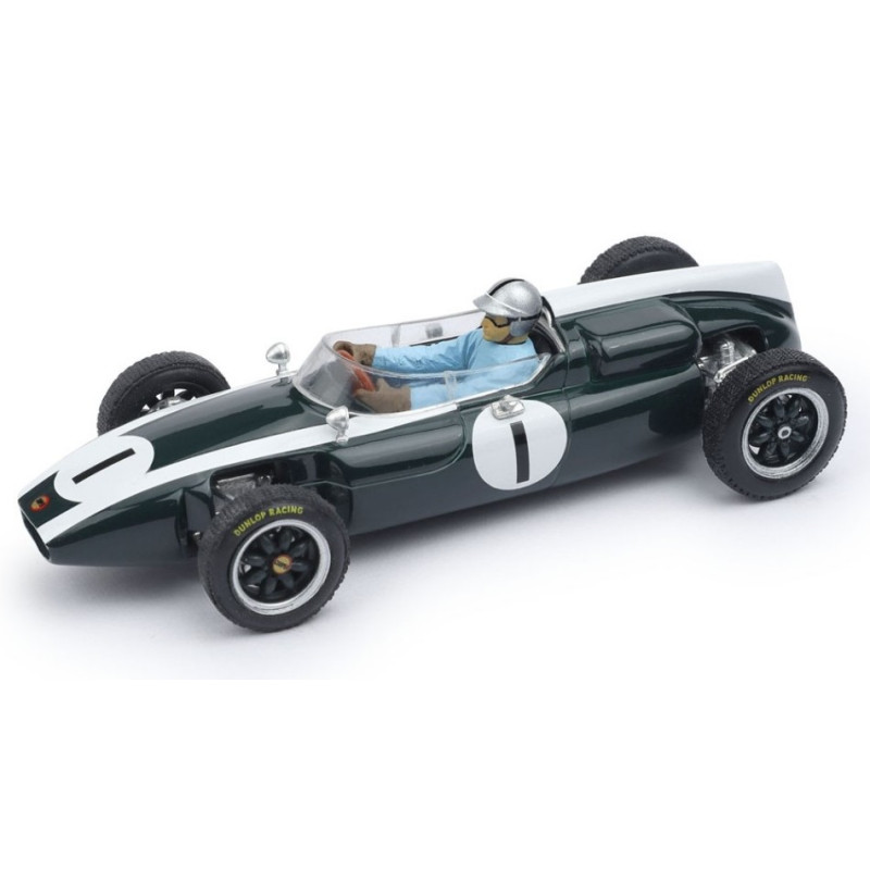 1:43 Brumm Cooper T53 N1 Winner British GP 1960 Jack Brabham W/pilote