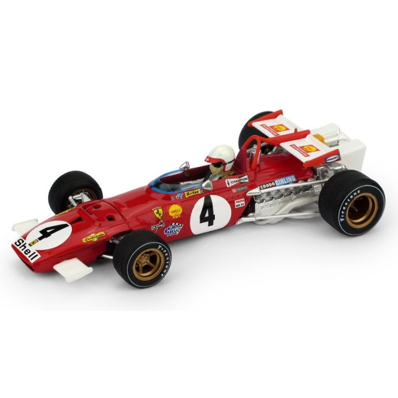 1:43 Brumm Ferrari 312B Clay Regazzoni 1970 N4 Winner Italy GP W/pilote