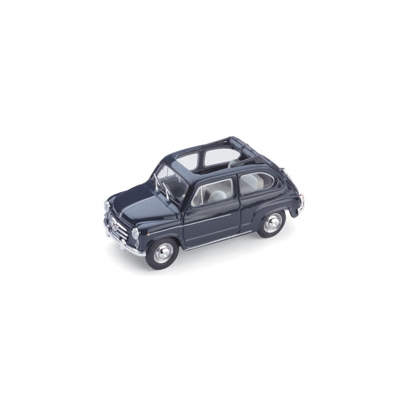 1:43 Brumm Fiat 600 D Berlina 1960 Trasformabile Aperta Bleu Scuro 456