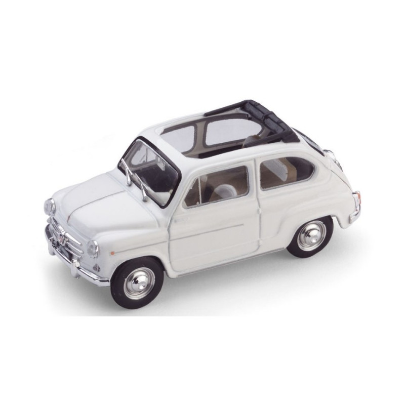 1:43 Brumm Fiat 600 D Berlina 1960 Trasformabile Aperta Bianco