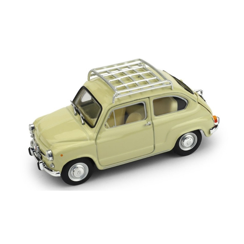 1:43 Brumm Fiat 600 D Fanalone 1965 Beige Sabbia