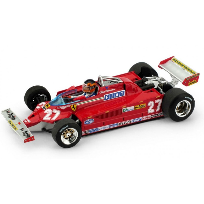 1:43 Brumm Ferrari 126 CK G.villeneuve 1981 N27 Retirosso Italy GP