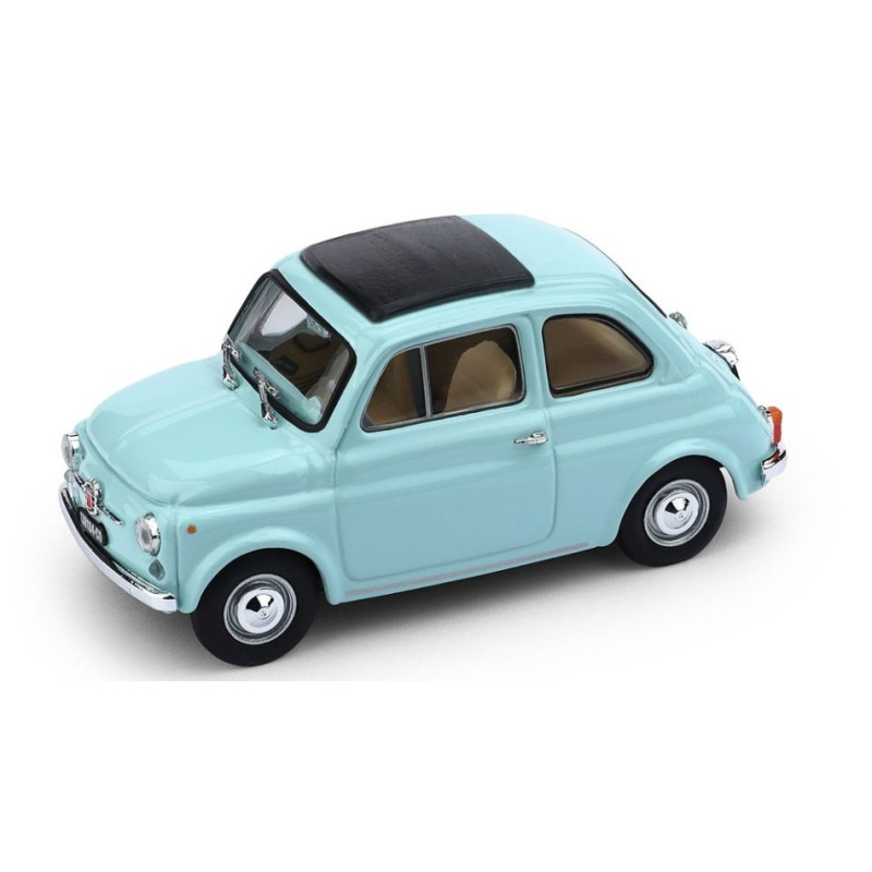 1:43 Brumm Fiat 500F 1965 72 Chiusa Azzurro Acquamarina