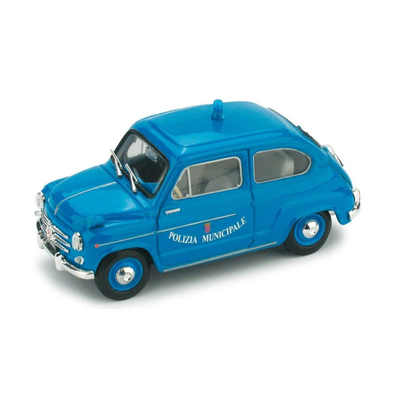 1:43 Brumm Fiat 600 D Polizia Municipale Roma 1960