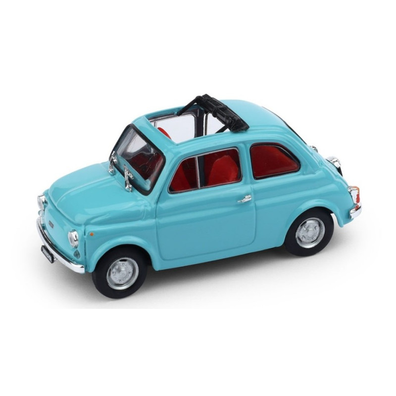 1:43 Brumm Fiat 500R 1972 75 Aperta Turchese Farfalla