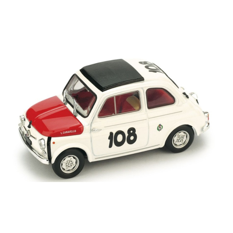 1:43 Brumm Fiat 595 Abarth N108 Winner Coppa Galllega 1965 Leonardo Durst