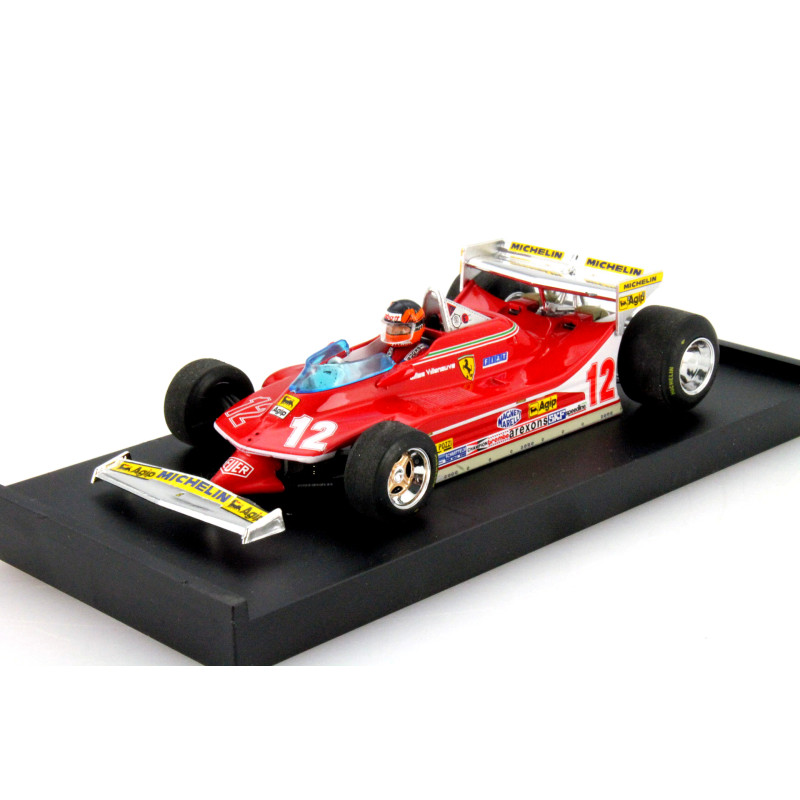 1:43 Brumm Ferrari 312 T4 G.villeneuve 1979 N12 Retirosso Monaco GP + Pilota