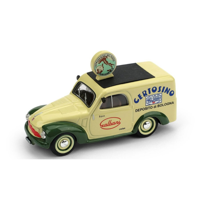 1:43 Brumm Fiat 500B Furgone 1950 Certosino Galbani