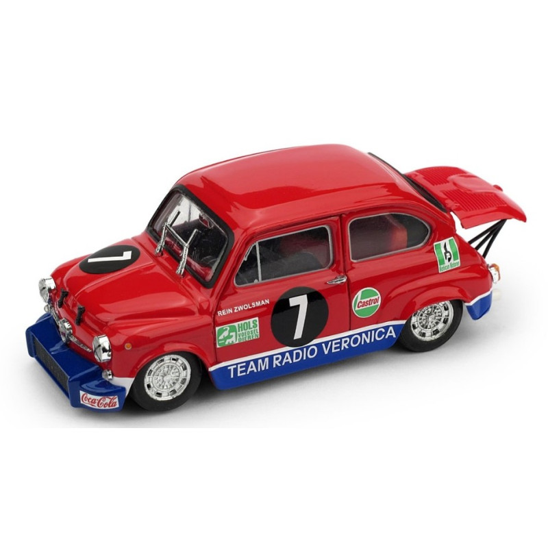 1:43 Brumm Fiat Abarth 850 N7 Zandvoort 1970 Rein Zwolsman LIM.250 PCS