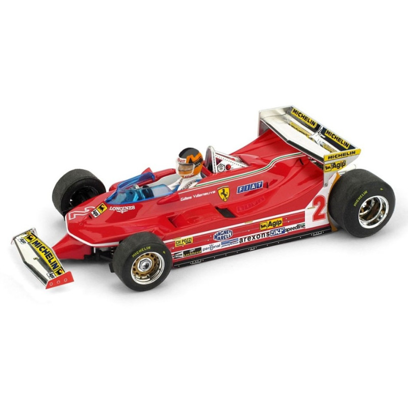 1:43 Brumm Ferrari 312 T5 G.villeneuve 1980 N2 5th Monaco GP + Pilote