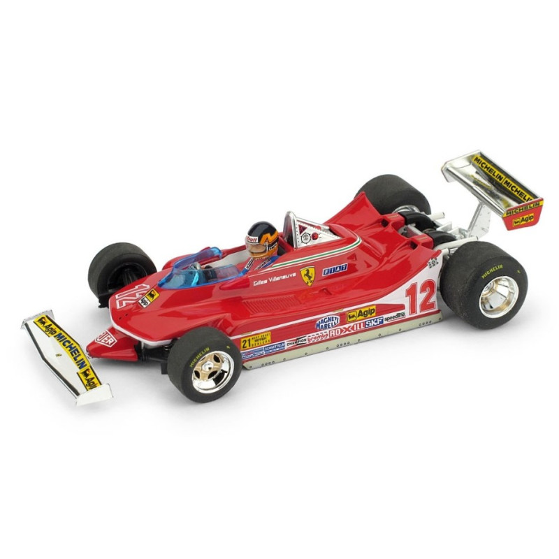 1:43 Brumm Ferrari 312 T4 G.villeneuve 1979 N12 Winner USA Ovest GP W/pilote