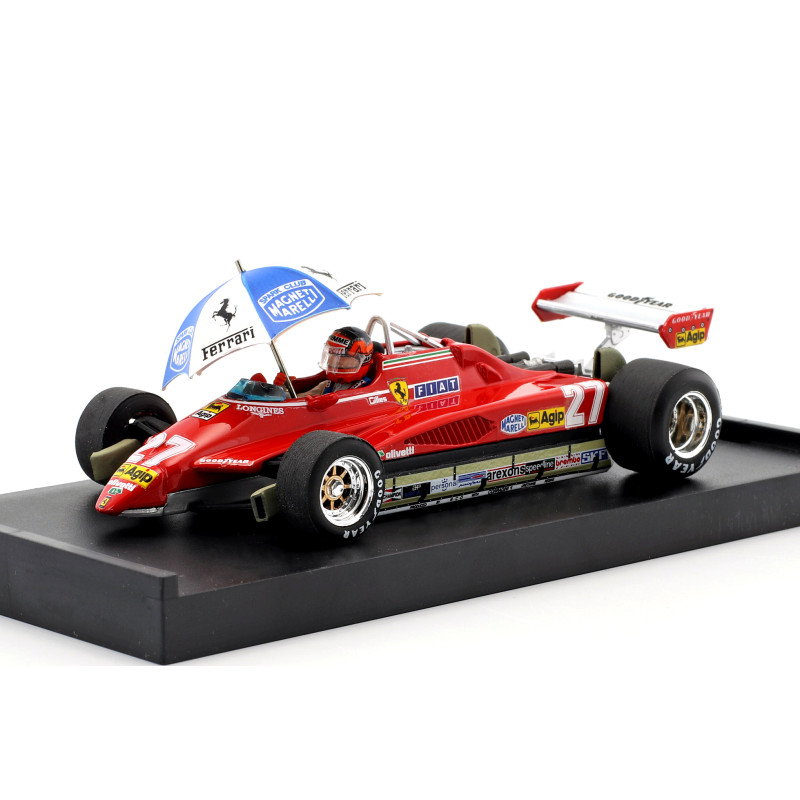 1:43 Brumm Ferrari 126 C2 G.villeneuve 1982 N27 Brazil GP + Pilota E Ombrell.