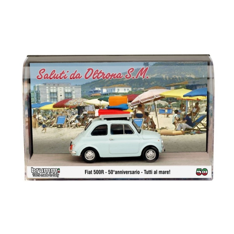 1:43 Brumm Fiat 500R Vacanze Italiane 50.mo Anniversario Brumm