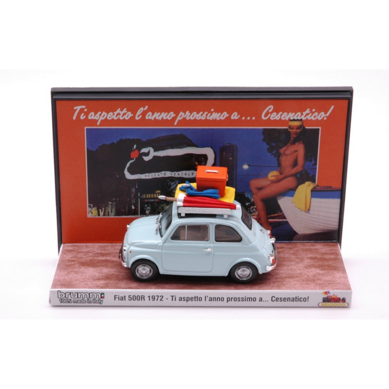 1:43 Brumm Fiat 500R Vacanze Italiane Cesenatico TI Aspetto L'anno Prossimo