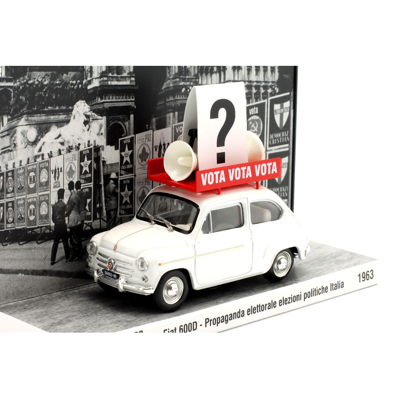 1:43 Brumm Fiat 600D Elezioni Politiche Italia 1963