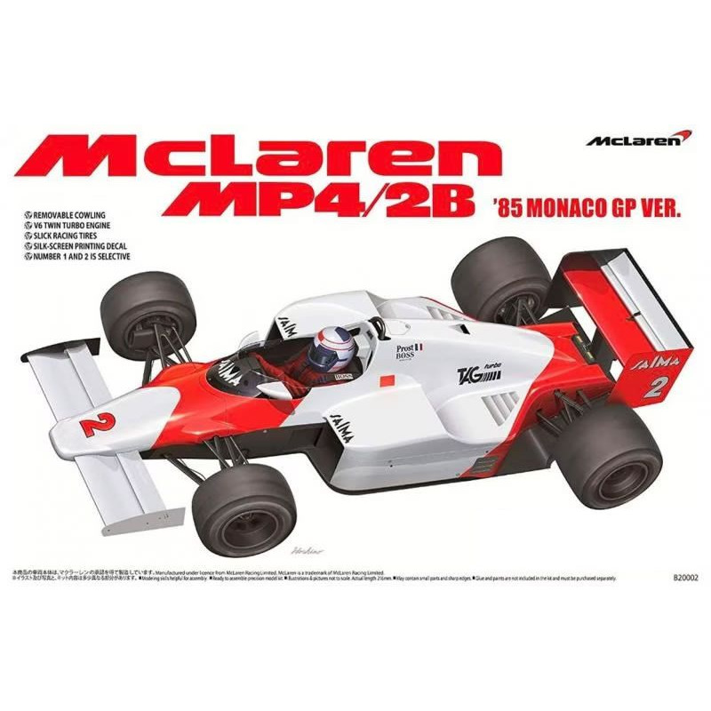 1:20 Beemax MC Laren MP4 2B Monaco GP 1985 KIT