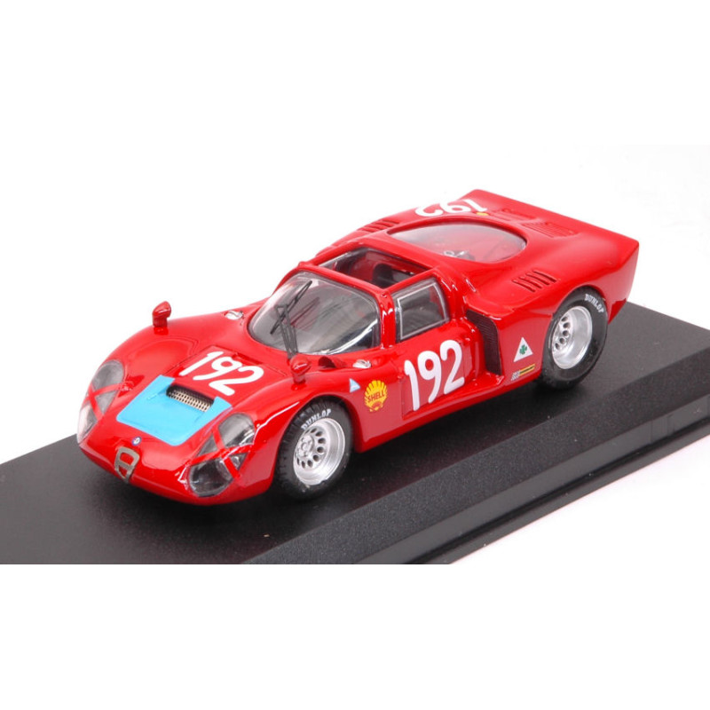 1:43 Best Model Alfa Romeo 33.2 SP N192 2nd Targa Florio 1968 Casoni bianchi