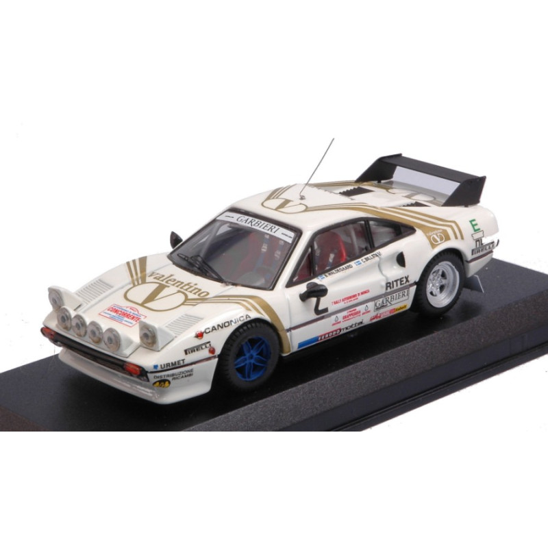 1:43 Best Model Ferrari 308 GTB N2 3rd Rally Monza 1984 B.waldegaard c.billstam