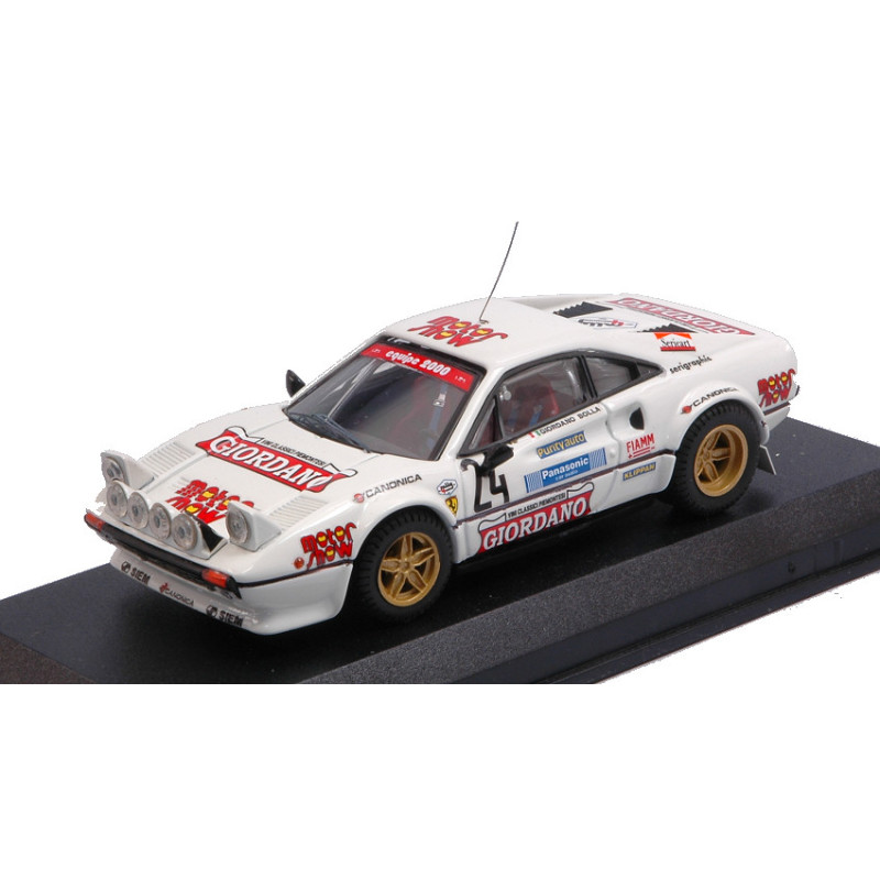 1:43 Best Model Ferrari 308 GTB N24 5th Rally 4 Regioni 1983 Giordano bolla