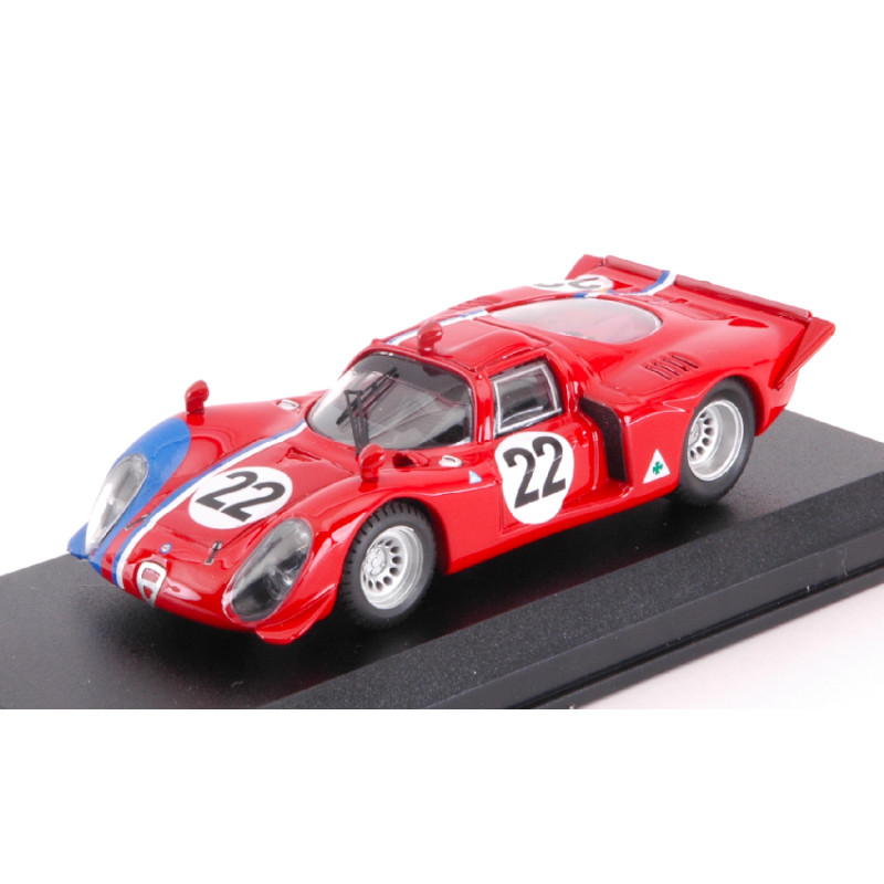 1:43 Best Model Alfa Romeo 33.2 N22 1000 KM Parigi 1968 Pilette slotemaker