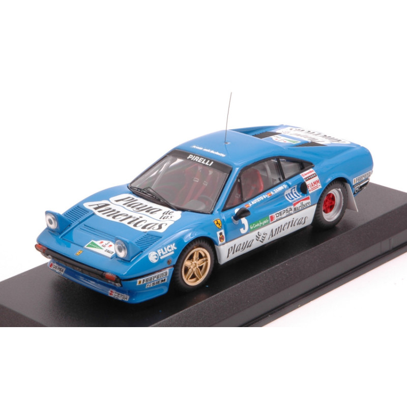 1:43 Best Model Ferrari 308 GTB N3 7th Rallye Corte Ingles 1985 A.zanini j.autet