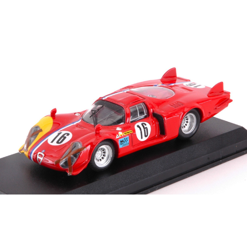 1:43 Best Model Alfa Romeo 33.2 Coda Lunga N16 SPA 1968 T.pilett